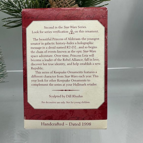 Hallmark Keepsake Ornament Star Wars Princess Leia Christmas Holiday Collectors - Picture 2 of 9